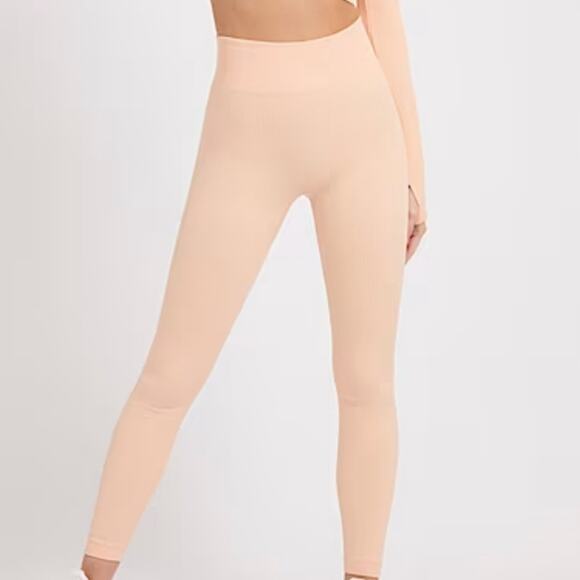 Guess Seamless Ribbed High Waist Leggings Activewear Athleisure - Picture 1 of 12